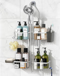 MSAICOE Adjustable Shower Caddy Hanging for Handheld Showerheads  Never Rust Shower Hanging Organizer, Upgraded Bathroom Shower
