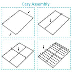 Upcanso Full Size Box Spring Bed Base 2 Inch, Low Profile Metal Boxspring Full Size Bunkie Board 2 Inch, 3000 Lbs Max Weight Capacity Mattress Foundation, Noise-Free, Easy Assembly
