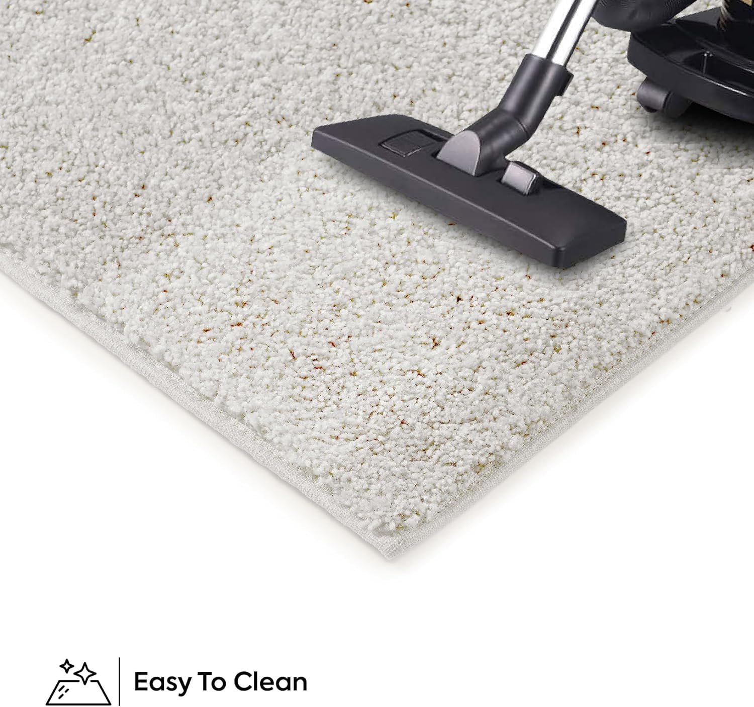 Pet Friendly Solid Color Area Rugs Off White - 3' Square, Indoor, Stain Resistant, Perfect For Living Room, Bedroom, Dining Room