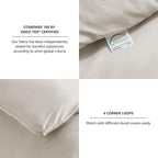 Cozylux Beige Comforter Set Twin/Twin Xl Size, 2 Pieces Twin Extra Long Boho Solid Breathable Quilted Style Bedding Sets, Luxury Fluffy Soft Microfiber Comforter All Season(1 Comforter & 1 Pillowcase)