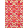 HomeRoots Pink and Orange Moroccan Indoor Outdoor Area Rug