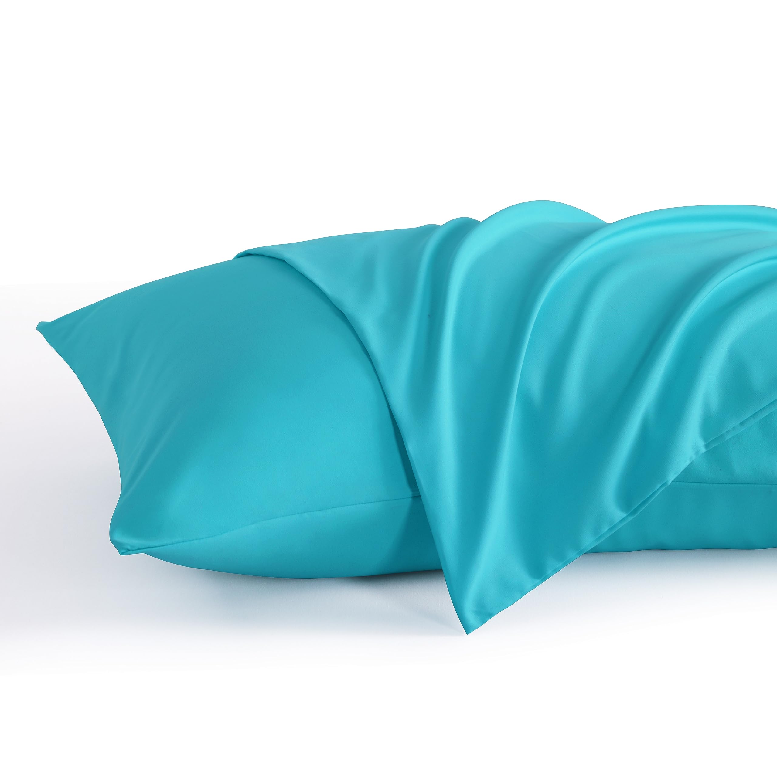 Ntbay Queen Pillow Cases Set Of 2, 2 Pack Brushed Microfiber 20X30 Pillow Cases, Soft, Wrinkle, Fade, Stain Resistant Blue Pillo