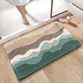 GAVI Home Decor Microfiber Soft Bathroom Mat with Modern Design Anti Slip Bath Mats Water Absorbent Mat for Shower Quick Dry Ant