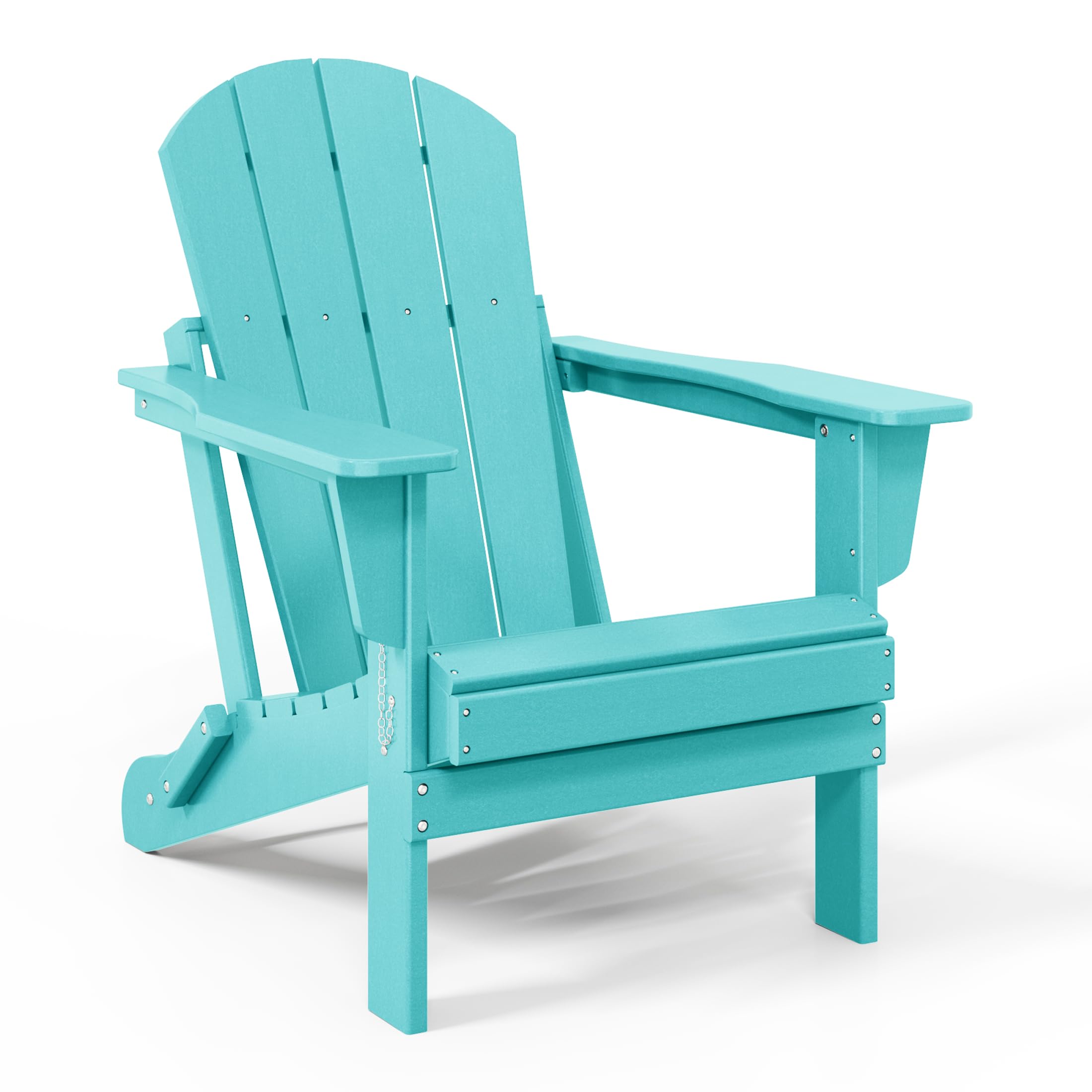 Westintrends Outdoor Adirondack Chair, Plastic Fire Pit Chair, Weather Resistant Folding Patio Lawn Chair For Outside Deck Garden Backyard Balcony, Turquoise