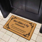Accssoey Funny Welcome Doormat, Audacity Door Mat Non-Slip Funny Outdoor Mat, Front Door Decor, Funny Housewarming Welcome Mat,F