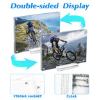 Juoifip Acrylic Picture Frame 4X6 Inch 5 Pack,Clear Magnetic Photo Frames,Double Side Freestanding Pic Frame For Desktop Display