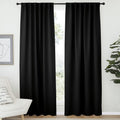 NICETOWN Halloween Living Room Blackout Draperies Curtains - (Black Color) W52 x L72, 2 Pieces, Room Darkening Window Blackout D