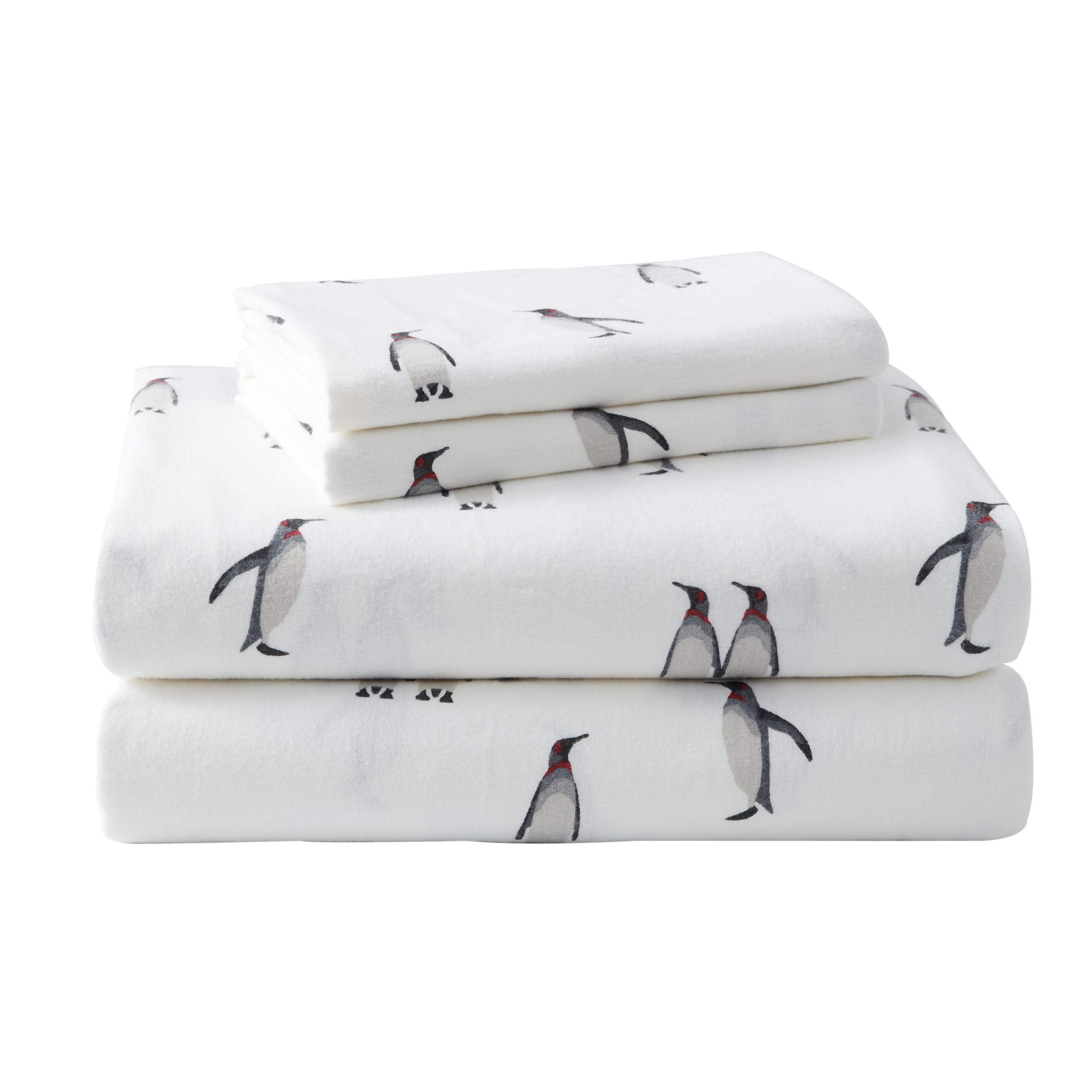 Eddie Bauer - Full Sheets, Cotton Flannel Bedding Set, 4Pieces, Brushed For Extra Softness, Cozy Home Decor (Rookeries, Full)