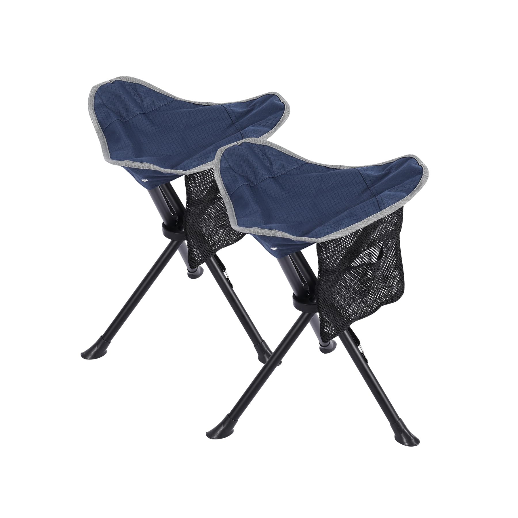 REDCAMP 2 Pack Folding Camping Stools for Adults Heavy Duty, Lightweight Portable Tripod Chairs Seats for Fishing Hunting Backpa