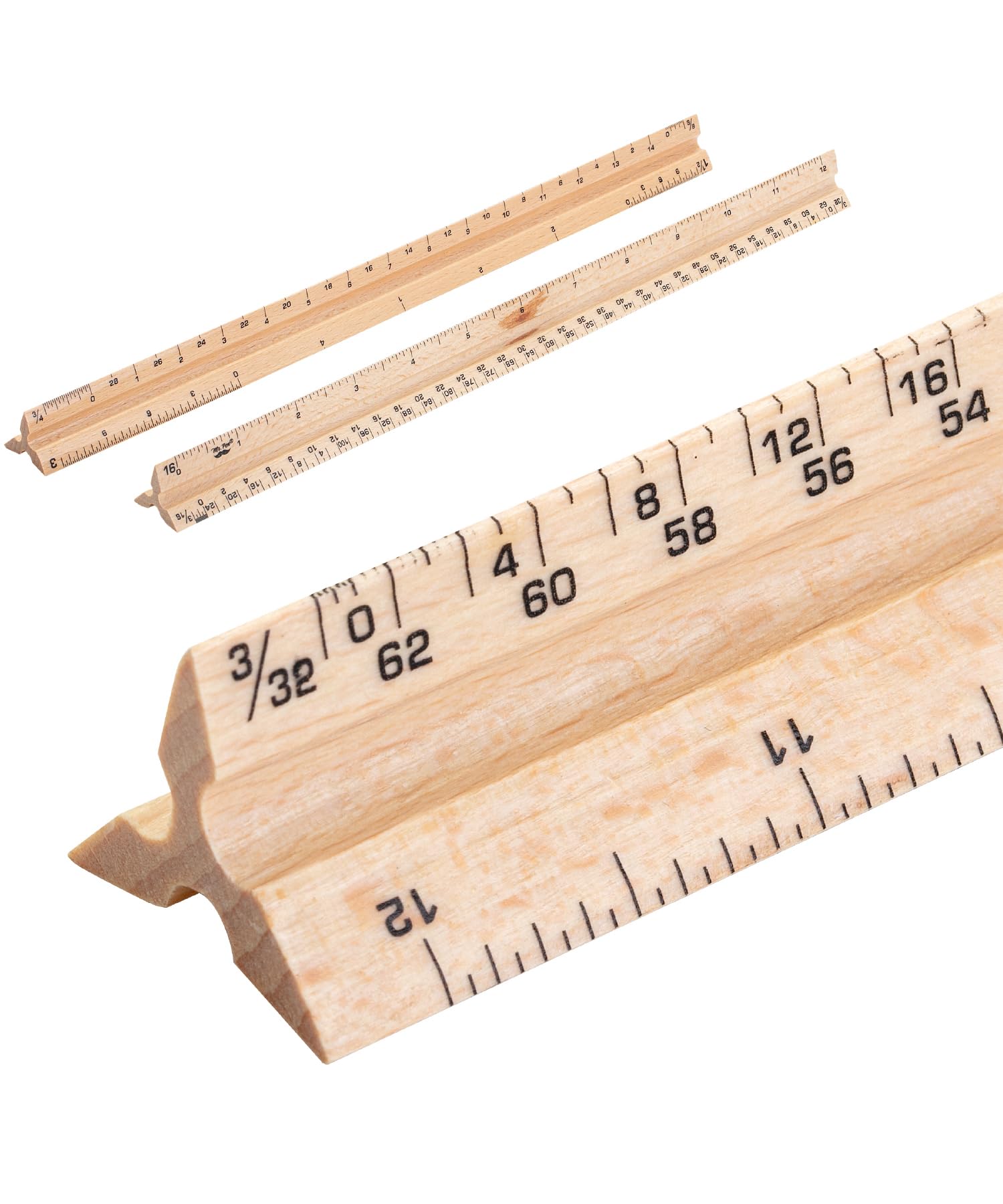 Mr. Pen- Architectural Scale Ruler, 12 Inch, 2 Pack, Wooden Architecture Ruler, Scale Ruler For Blueprints, Architect Ruler, Imp