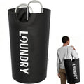 100L Laundry Basket with Tech Handle, 2in1 Large Dirty Clothes Hamper Black