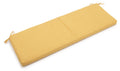 Blazing Needles Outdoor Spun Poly 19-Inch by 60-Inch by 3-1/2-Inch 3-Seater Bench Cushion, Lemon