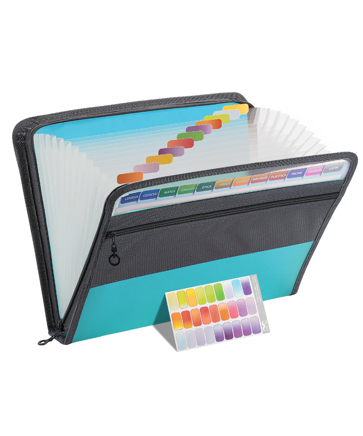 Mr. Pen- Accordion File Organizer, 13 Pockets, Green, Document Organizer, Expanding File Folder Organizer, Accordion Folders For