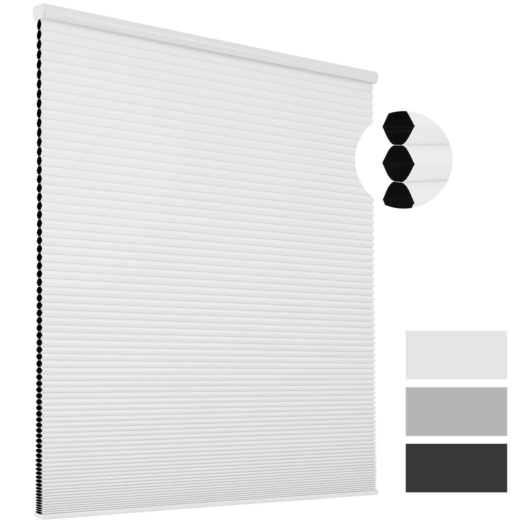 Joydeco Cellular Shades Cordless, Blackout Shades Cellular Blinds for Indoor Windows, Blackout Blinds Honeycomb Blinds Window Sh