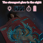 Glow In The Dark Blanket Unicorn Gifts For Girls Kids Blankets Super Soft 3 4 5 6 7 8 9 10 Year Old Girl Gift Ideas Girls Toys A