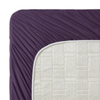 Clara Clark Bed Sheets, Premier 1800 Series 4 Piece Bed Sheet Set, Deep Pocket, Wrinkle, Fade, Stain Resistant, Luxury Soft Bedding Sheets & Pillowcases, Queen, Purple Eggplant