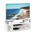 Furinno Jaya Large Entertainment Center Hold Up To 55In Tv, Inch, White/Black