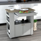 Anderson Teak Astor 35" Kitchen Cart, Medium, Grey