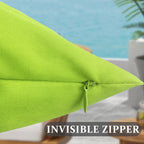 Sofjagetq Green Outdoor Waterproof Throw Pillow Covers 12'X20', Durable Vibrant Decorative Cushion Shem For Patio Funiture, Ga