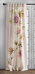 Maison d' Hermine Curtain 100% Cotton Curtains 50 Inch x 84 Inch 1 Panel Easy Hanging with a Rod Pocket & Loop for Kitchen, Offi