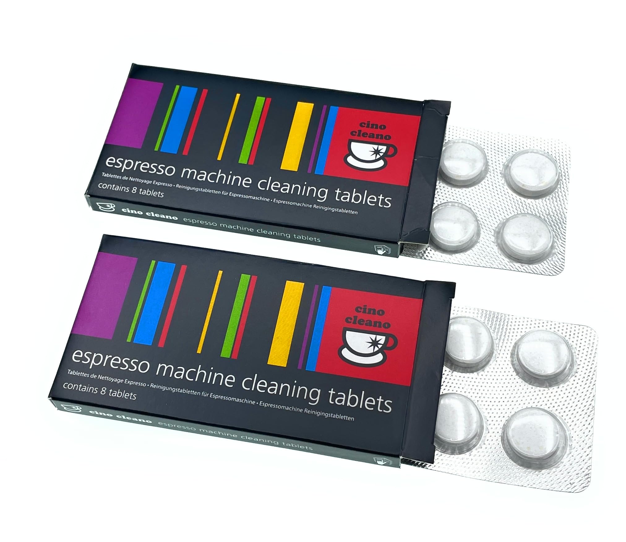 Cino Cleano Espresso Machine Cleaning Tablets, for Breville Espresso Machines, Descaling Tablets for Baristas (Pack of 2, 16 Tab