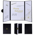 Large Retirement Card for Men Women, Black Gold Retirement Party Decorations, Happy Farewell Guest Book Alternative, Jumbo Greet