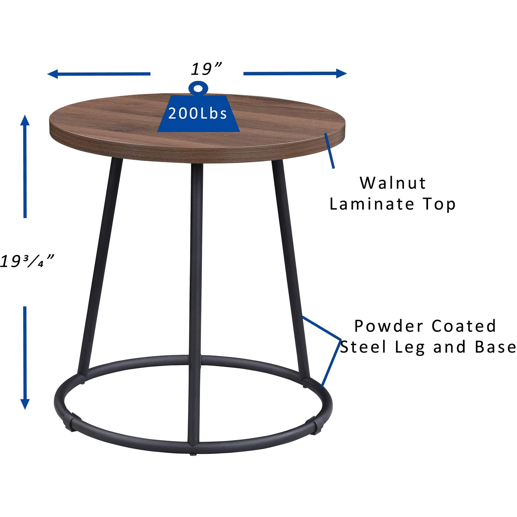 Lorell, LLR16261, Round Side Table, 1 Each