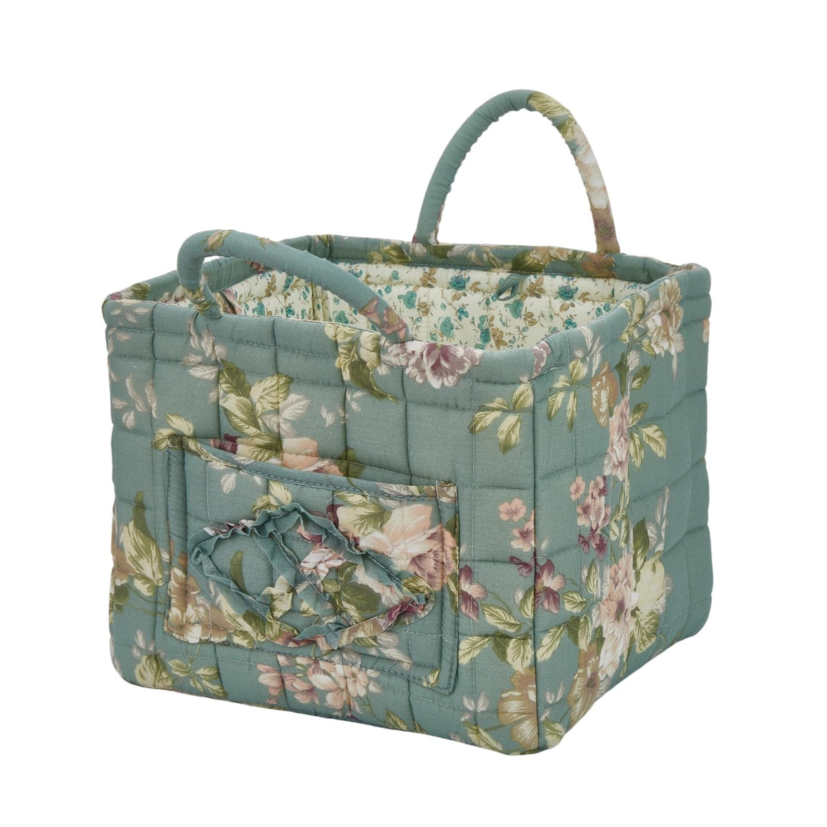 Boho Fabric Storage Basket, Large Capacity Laundry Basket, 12.2 x 10.23 x 10.23 Collapsible Laundry Hamper with Easy Carry