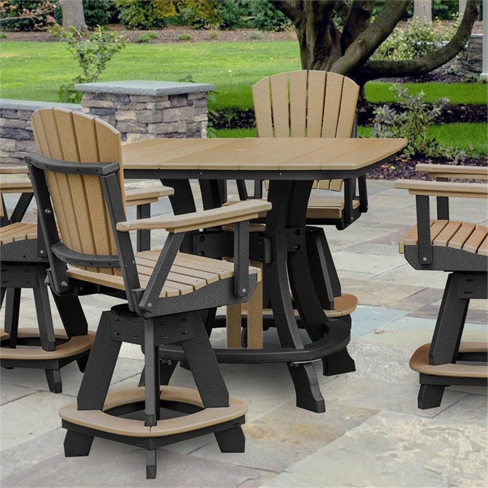 American Furniture Classics Five Piece Square Counter Height Dining Set, Cedar/Black