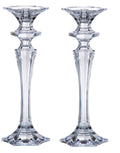 Barski - Beautiful Crystalline Candlesticks - Candlestick is 10 H - Made in Europe - Pair of 2