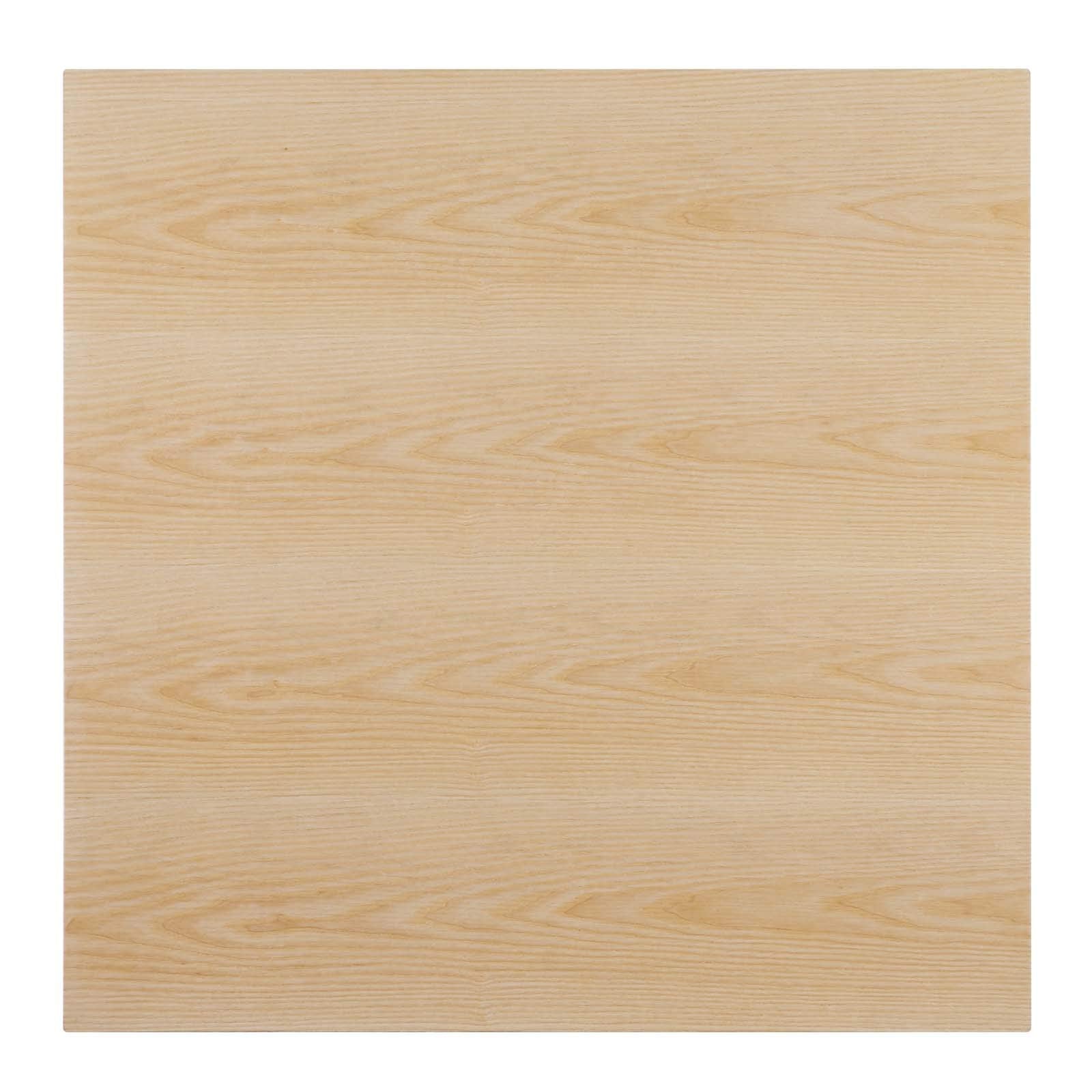 Modway EEI-5128-GLD-NAT Zinque 36&quot; Square Dining Table, Gold Natural