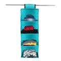 Shrey Creation 4Shelf Hanging Closet Organizer For Wardrobe  NonWoven Fabric Storage Hanger With Engineered Wood Shelves For 