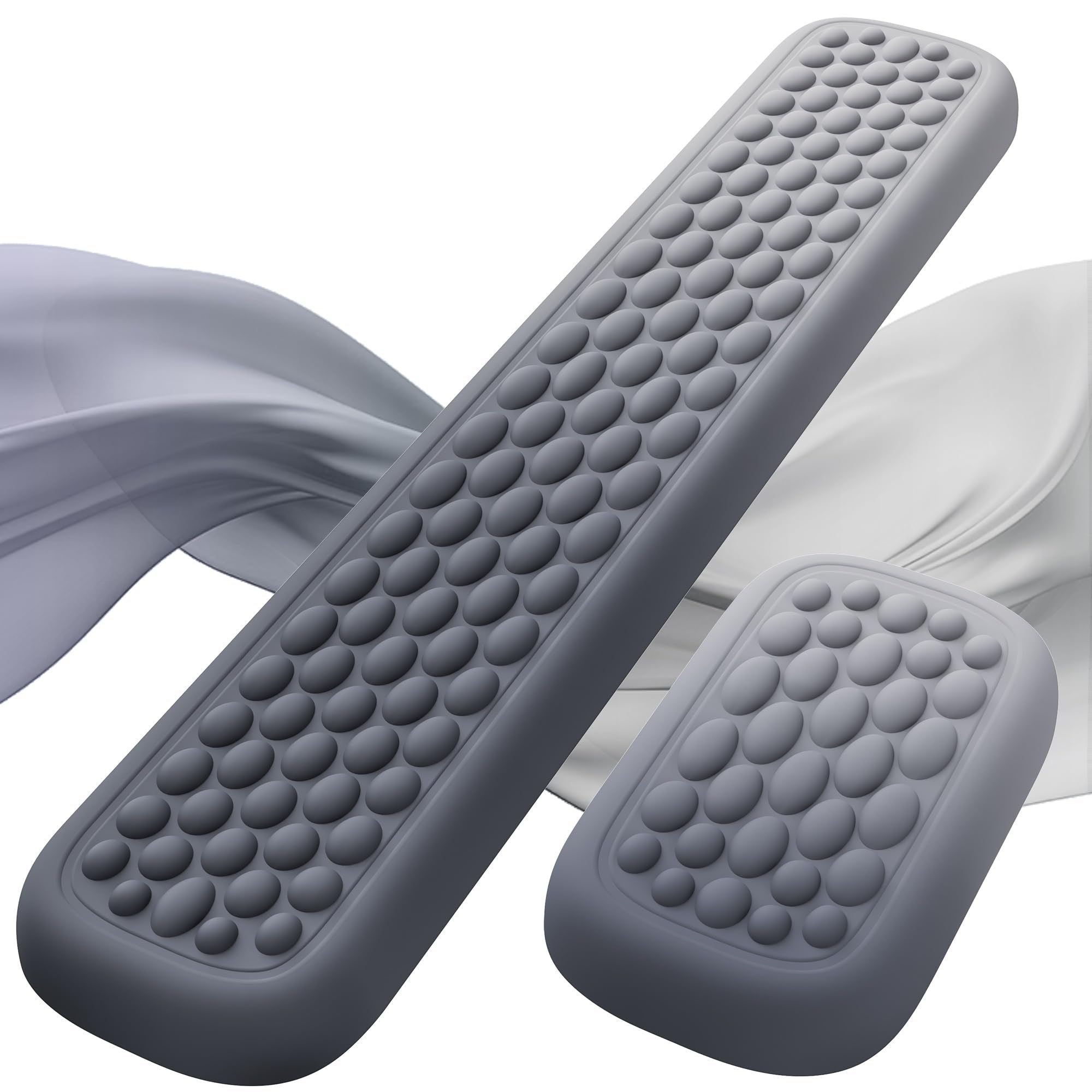 Lekvey Ergonomic Keyboard Wrist Rest, Silky Memory Foam With Massage Points Carpal Tunnel Support Wrist Pad Set For Office/Gamin
