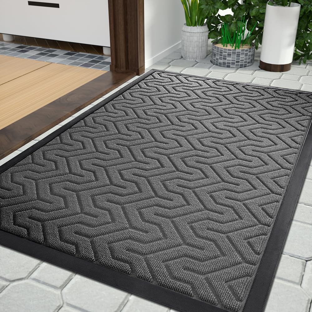 Yimobra Door Mat, All-Season Outdoor Indoor Durable Doormat For Home Entrance Floor, Heavy Duty Non Slip Front Door Mats Outdoor