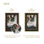 Aels 4X6 Inch Vintage Picture Frame, Elegant Luxury Antique Photo Frames With Glass Front, Photo Display, Tabletop Wall Hanging,