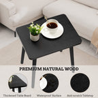 Foraofur Black End Tables Set Of 2, Modern Boho End Table For Living Room Bedroom, Small Side Table For Small Spaces With Stable Structure, Easy Assembly