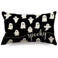 JXZYGMD Halloween Pillow Cover 12x20 Ghost Spooky Halloween Lumbar Pillow Covers Decorations Outdoor Halloween Pillows Decorativ