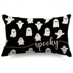 JXZYGMD Halloween Pillow Cover 12x20 Ghost Spooky Halloween Lumbar Pillow Covers Decorations Outdoor Halloween Pillows Decorativ