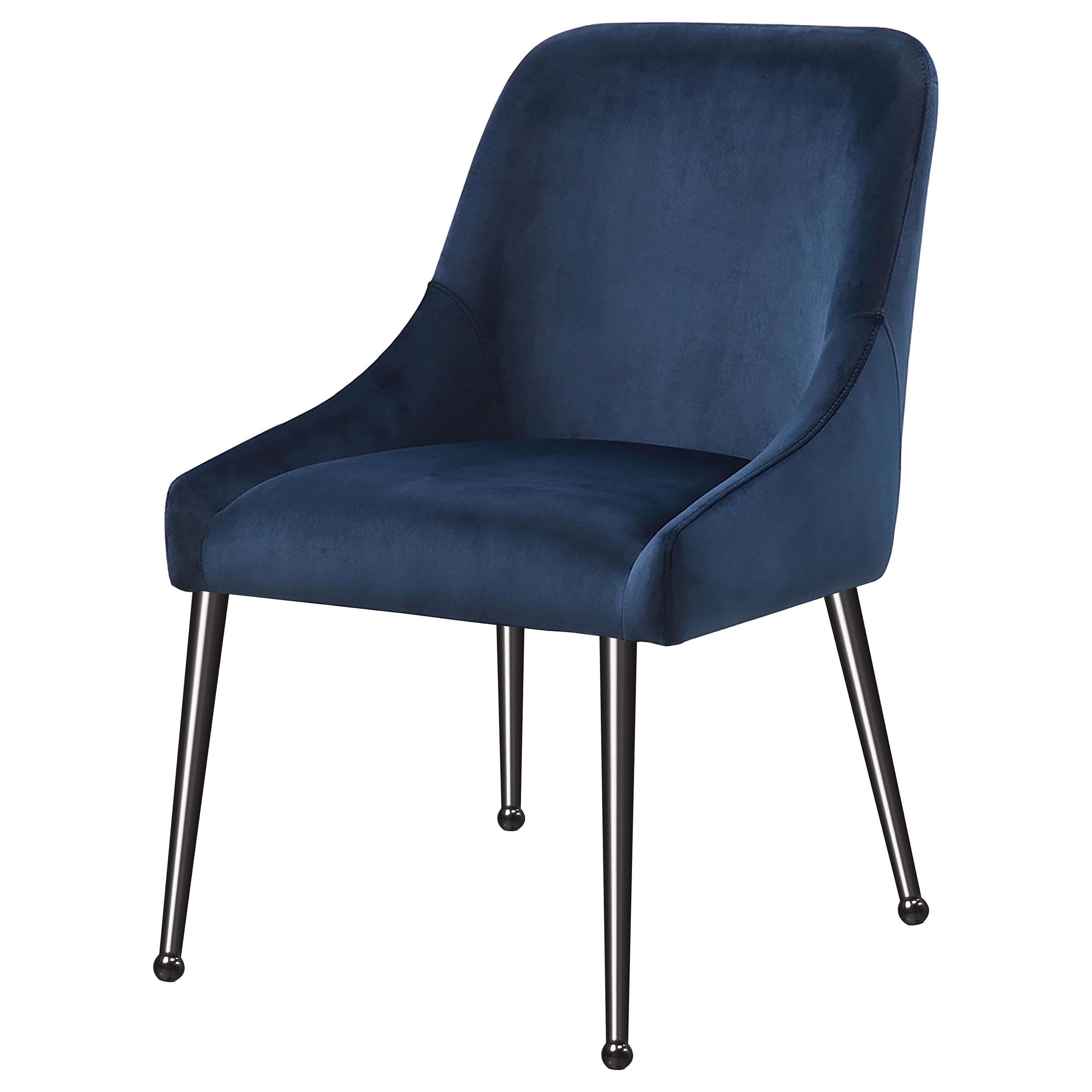 Coaster Home Furnishings Mayette Upholstered Dining Side Chair Blue (Set of 2)