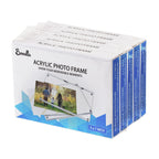 Boxalls 5X7 Acrylic Picture Frames - 5 Pack, Clear Frameless 5X7 Inches Photo Frames With Magnetic, Double Sided Transparent Desktop Frame(5 Pack)