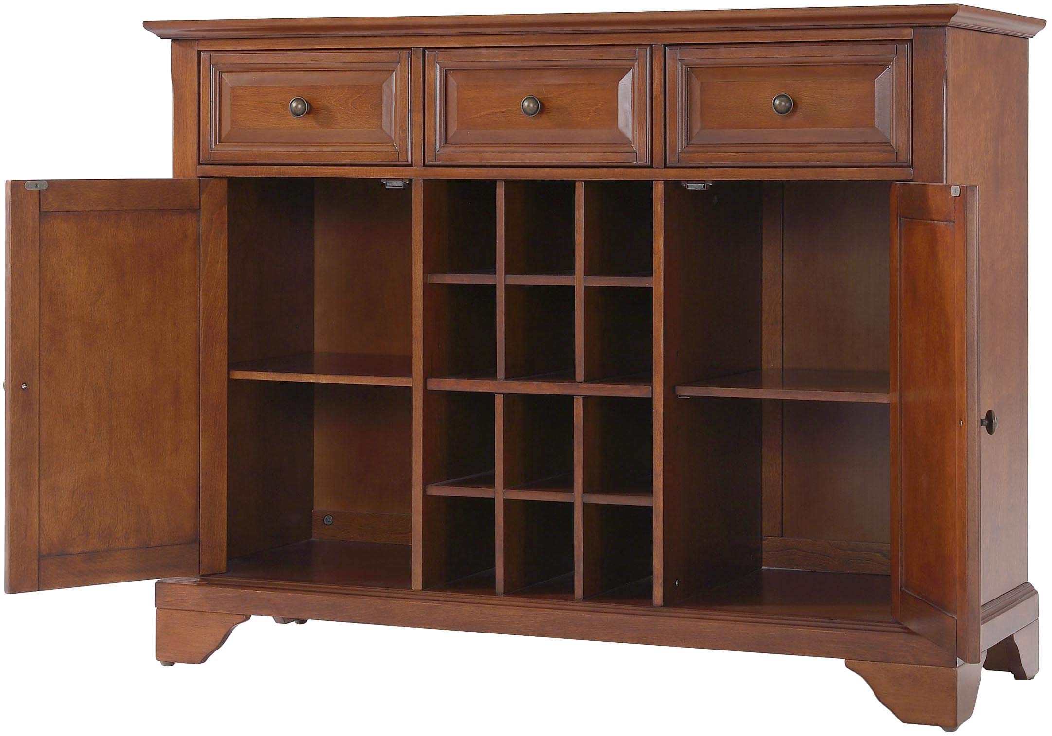 Crosley Furniture Lafayette Wine Buffet/Sideboard - Classic Cherry