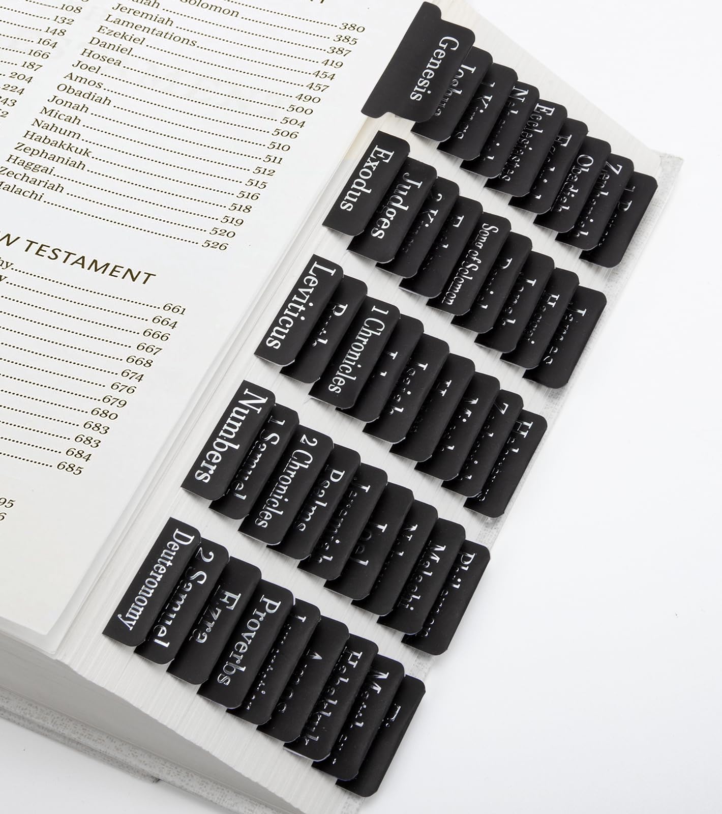 Black Bible Tabs,Bible Journaling Supplies,Bible Study Tabs For Women And Men,Old And New Testament Bible Book Index Tabs For Ch