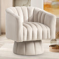 Ysick Swivel Accent Chair,360Swivel Barrel Chair, Modern Swivel Chair With Velvet Fabric, Mid-Century Swivel Chair With Wide Uph