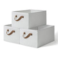 Pomodee Large Fabric Storage Bins for Closets,3Pack Collapsible Closet Organizer Clothing Storage,Decorative Shelf Baskets for 