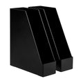 Amazon Basics Plastic Organizer - Magazine Rack, Black, 12-Pack