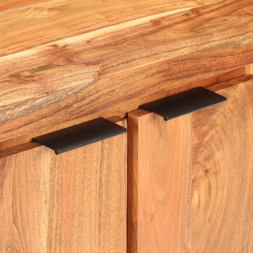 vidaXL Solid Acacia Wood Sideboard with 3 Drawers and 4 Doors Storage Wooden Side Storage Cabinet Home Interior Living Room Office Furniture