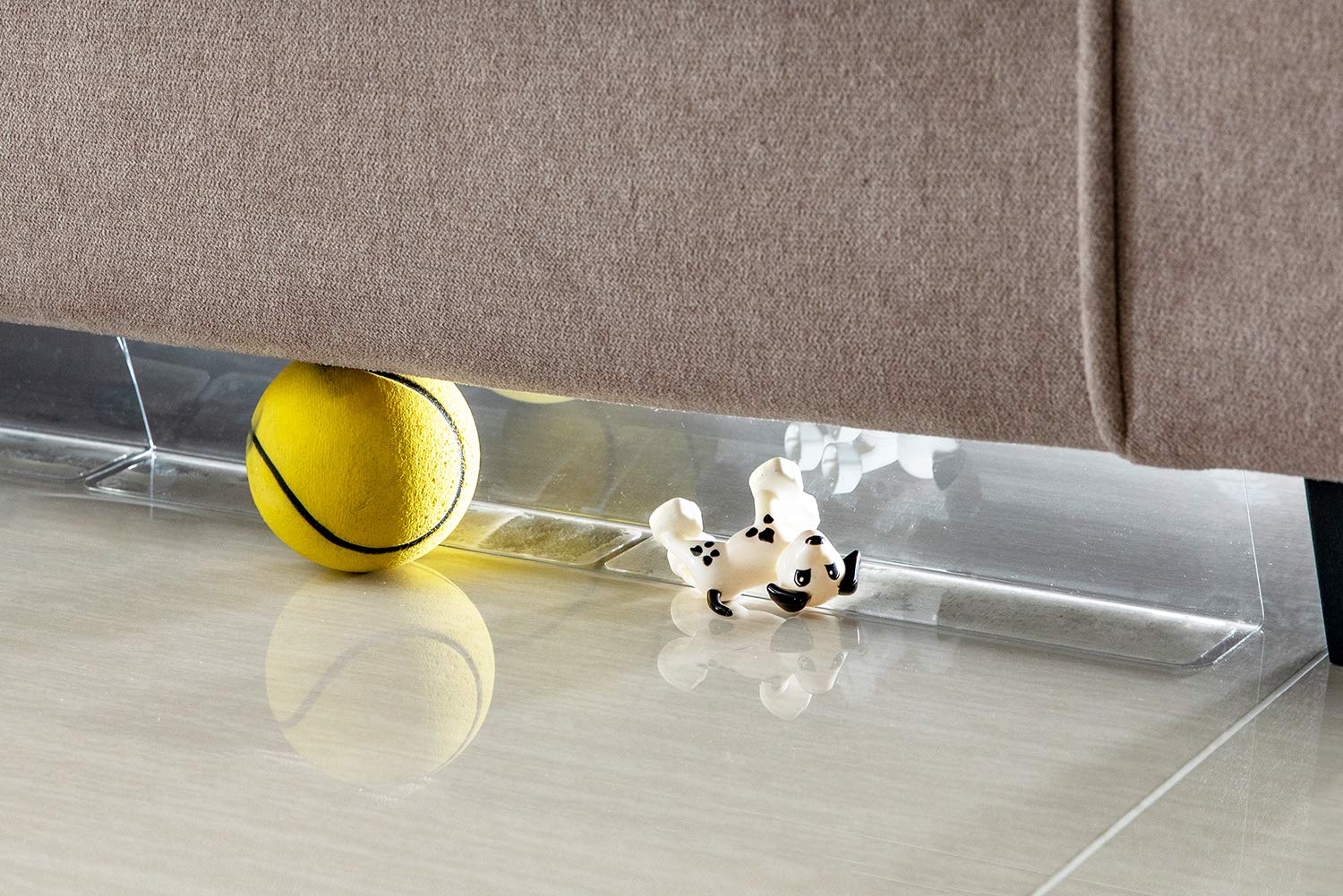 Bowerbird Clear Toy Blockers For Furniture - Stop Things From Going Under Couch Sofa Bed And Other Furniture - Suit For Hard Surface Floors Only