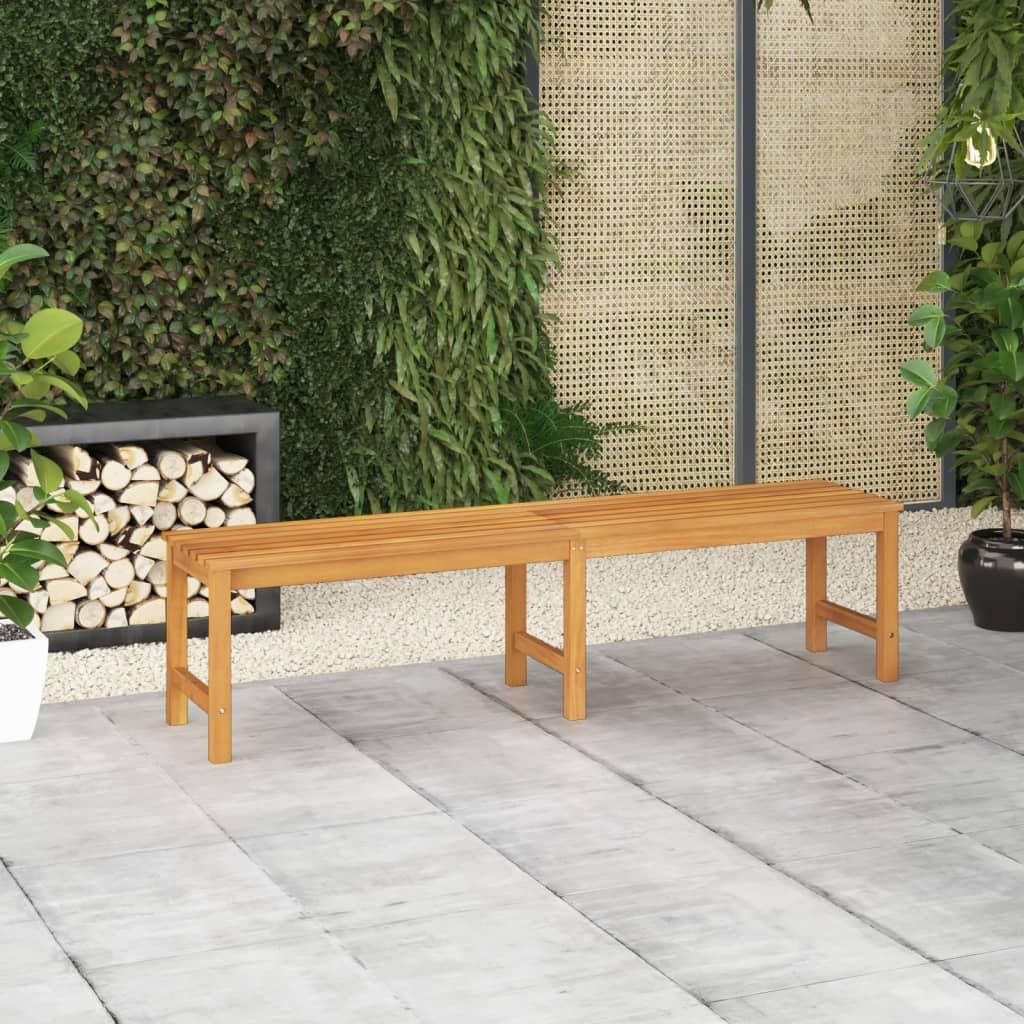 vidaXL Patio Bench, Indoor/Outdoor Bench for Entryway Garden Park Potting Picnic, Solid Teak Wood, Easy Assembly, 70.9" x 15.7" x 17.7" Brown
