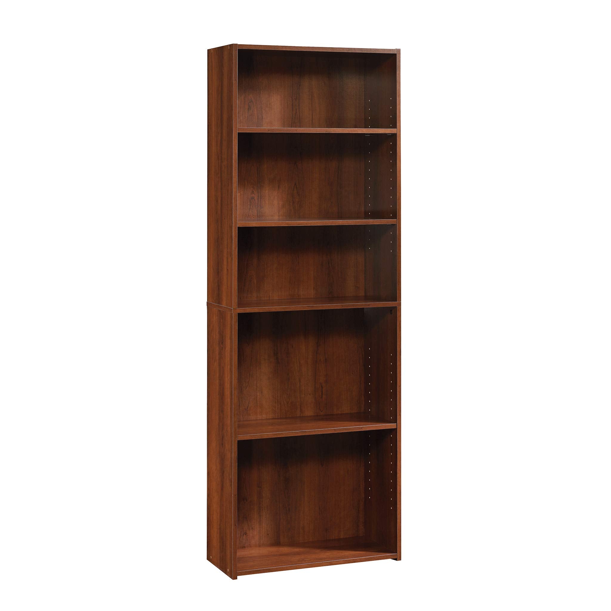 Sauder Beginnings 3-Shelf Bookcase, Bookshelf with Adjustable Storage Shelves, in Brook Cherry