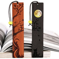 Zqzymxq 2Pcs Moon Cat Bookmark, 3D Fancy Bookmarks, Unique Bookmarks Black Cat Gifts (Moon Cat)